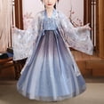 thumbnail image 2 of Elegant Traditional Chinese Hanfu Dress Set for Girls, Tang Dynasty Princess Dress with Floral Tulle for Graduation, Halloween, Easter, Christmas Festival, 2 of 8