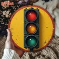 thumbnail image 4 of HELLOYOUNG 2D Vintage Traffic Light Wall Art – Industrial Metal Sign | Distressed Finish | Game Room/Garage Decor | Unique Gift for Men", 4 of 5