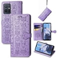 thumbnail image 1 of Funda Cartera FOXDOCK para MOTO E22 4G , Flip PU con Relieve de Gatos y Perros, Tarjetero y Soporte, 1 of 6