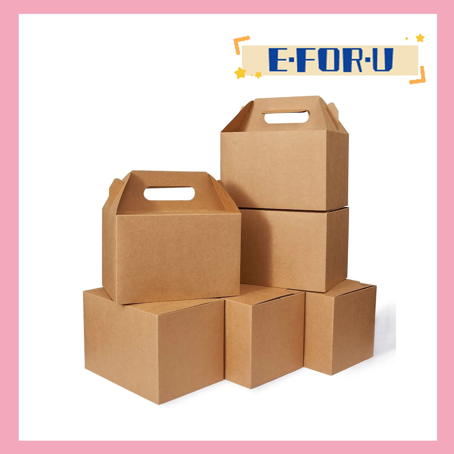 30 CT Large Box Lunch Boxes Cardboard Paper
