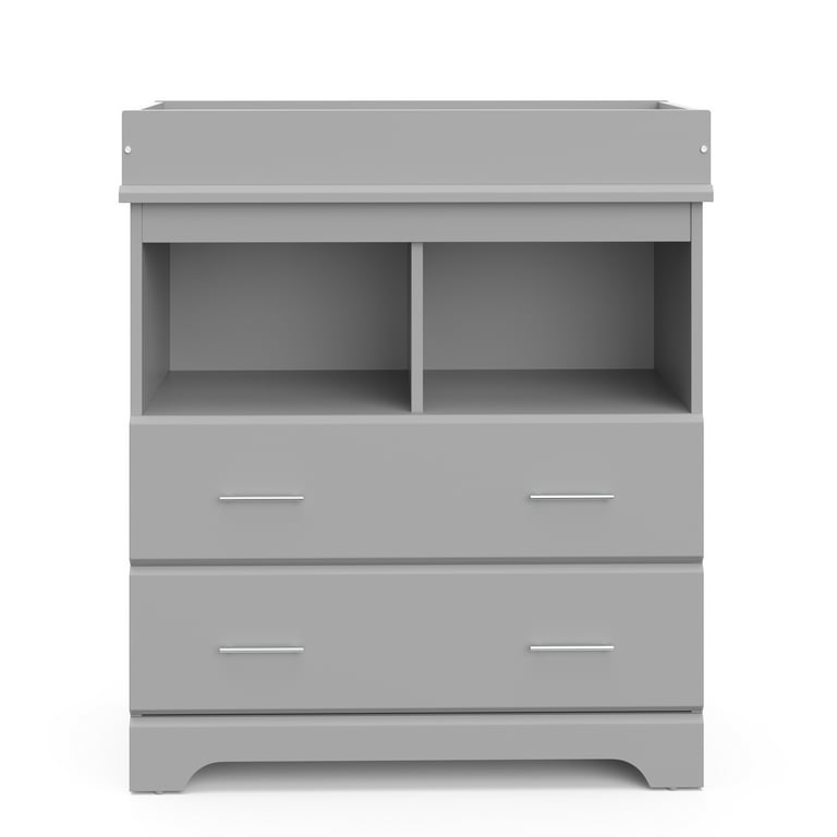 Storkcraft Brookside 2 Drawer Baby Changing Table Dresser Pebble