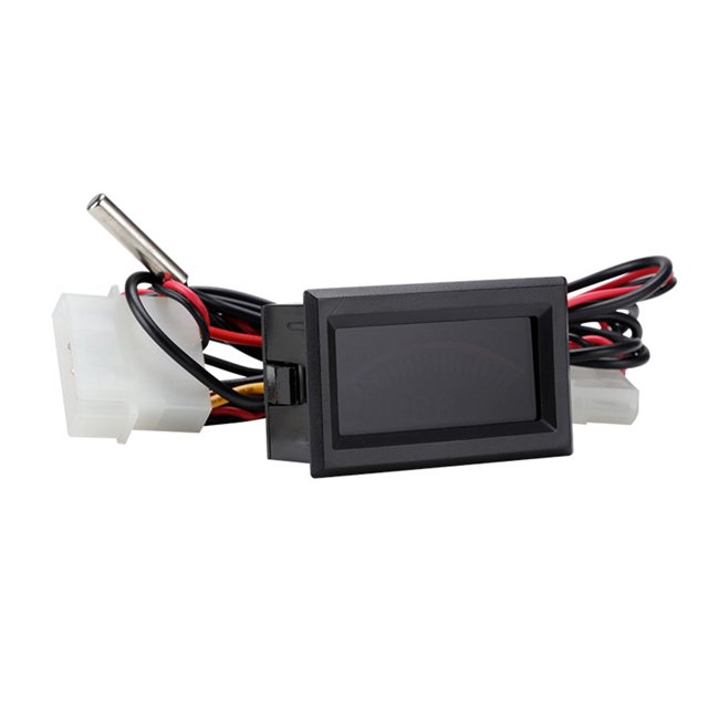 Bearachild Pantalla LCD Acuario Termómetro Puntero Digital Mini Medidor de temperatura 4 pines Probador de temperatura electrónico para interiores Termómetros Azul Bearachild HA003662-01
