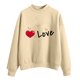 thumbnail image 1 of Gibobby Sudaderas para mujer Sudadera con capucha informal de otoño e invierno para mujer, suéter de manga larga con cuello redondo estampado (Caqui, XL), 1 of 4