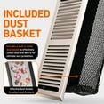 thumbnail image 2 of 4X12 Floor Vent Covers Floor Register with Mesh Cover Trap, Heat and Air, Walkable Metal Floor Vent for HVAC Duct, Contemporary, Satin Nickel, 2 of 7