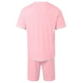 thumbnail image 5 of RUTAYY Men's Outfits Tracksuit Summer Sports Casual 2 Piece Short Sleeve Round Neck T-Shirts Shorts Sportswear Large Size Holiday Chic Clothing Sets, 5 of 5