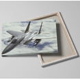 thumbnail image 2 of HFDF F-15 Airplane Canvas Wall Art Prints Mcdonnell Douglas F-15 Eagle Fighter Jet Poster Aviation Art Wall Decor U.S Air Force Picture Artwork Military Plane For Boys Room 20x16inch Framed, 2 of 7