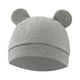 thumbnail image 1 of Gorros infantiles con orejas de oso, gorro para bebé recién nacido, gorro suave para 0-6 meses Gris, 1 of 9