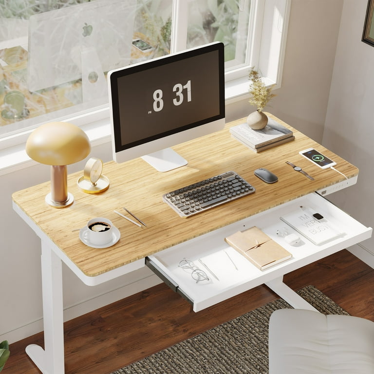 FLEXISPOT Adjustable Bamboo Workstation, 48 FLEXISPOT Adjustable Bamboo Workstation, 48