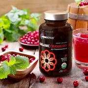 OmniBiotics USDA Organic Cranberry Pills for Women - High Potency 25,000 mg Supplement with 25:1 Fruit Extract - Daily Urinary Tract Support - 120 Vegan Capsules