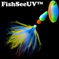 thumbnail image 2 of Panther Martin PMUVM_4_OWB FishSeeUV Marabou Fishing Spinner Lure - Orange White Blue - 4 (1/8 Oz), 2 of 4