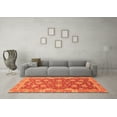 thumbnail image 3 of Ahgly Company Indoor Round Oriental Orange Traditional Area Rugs, 6' Round, 3 of 4
