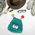 thumbnail image 3 of Milaget Little Monster Tuque Tricotée Mignonne d'Hiver pour Fête à Thème Randonnée Sac à Dos Bleu Vif, 3 of 9