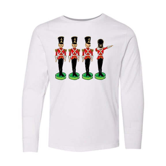 Inktastic Christmas Dabbing Tin Soldier Long Sleeve Youth T-Shirt