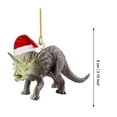 thumbnail image 3 of BNNG Cute Dinosaur Christmas Hangings 1 Pack Car Mirror Flat Pendant Decoration Dwarf Car Ornament Gift Christmas Dinosaur Statue Craft Pendant Car Accessories Decoration, 3 of 6