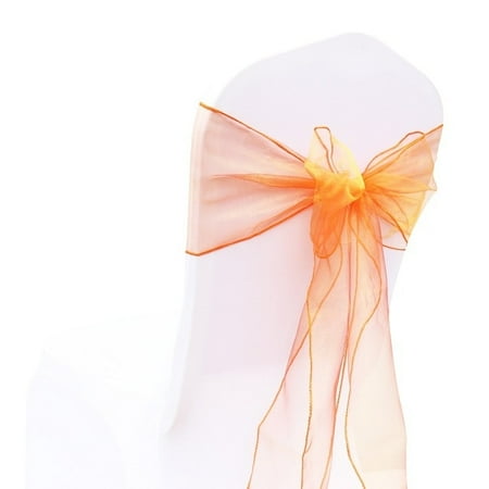 

UMMH Pcs Organza Chair Sash Bow for Banquet Wedding Party Event Xmas Decoration Sheer Organza Fabric Supply 18cm*275cm