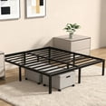 thumbnail image 1 of Cama Doble de Metal con Plataforma Sencilla – Base Resistente con Espacio de Almacenamiento Debajo, Estructura Duradera y Fácil de Montar, Negro (Tamaño Doble), 1 of 4