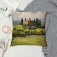 thumbnail image 2 of GOSMITH  Tuscan Throw Pillow Cushion Cover, Tuscany Seen from Stone Village of Montepulciano Italy in Cloudy Day, Decorative Square Accent Pillow Case, Green Brown, 2 of 5