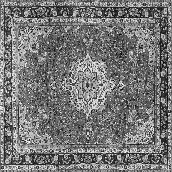 Ahgly Company Indoor Square Persian Gray Traditional Area Rugs, 5' Square