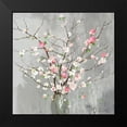 thumbnail image 2 of Jensen, Asia 20x20 Black Modern Framed Museum Art Print Titled - Delicate Pink Blooms, 2 of 5