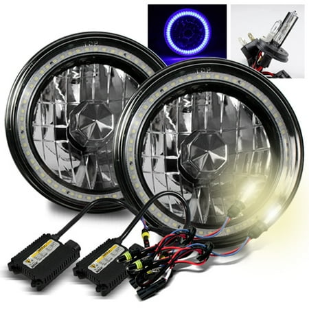 - ModifyStreet 4300K H4-2 HID + Hi-Power Blue SMD Halo Ring H6014/H6015/H6017/H6052/H6024 7