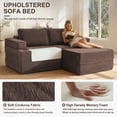 thumbnail image 5 of Holaki 5 in 1 Modular Sectional Sofa with Movable Ottoman, L-Shaped Convertible Boneless Couch for Living Room, Corduroy Deep Seat Sofa, Brown, 5 of 10
