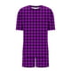 thumbnail image 3 of Pijama informal holgado con estampado de cuello redondo y manga corta para mujer, de poliéster, 3 of 5