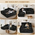 thumbnail image 6 of LLappuil 108" Sectional Sofa, Modular Sectional Couch with Right Chaise, Deep Seat Corduroy Cloud Sofa for Living Room Black, 6 of 8