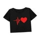 thumbnail image 5 of Camiseta corta holgada de verano para mujer, camiseta recortada suave para senderismo, mochilero, mujer XL, 5 of 7
