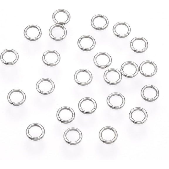 830 Pcs Open Jump Rings Non-Tarnish 304 Stainless Steel Open Jump Rings Connector Ring for Jewelry Making Necklaces Bracelet Earrings Keychain 24 Gauge 3x0.5mm Hole: 2mm Inner Diameter: 2mm