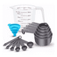 thumbnail image 1 of Juego De Tazas Cucharas Medidora Para Cocina Reposteria 13 Pzs Gris, 1 of 3