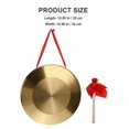 thumbnail image 2 of 1 Set Traditional Percussion Copper gong Chinese Gong Hand Gong with Hammer, 2 of 3
