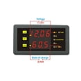 thumbnail image 3 of DC LED 120V 30A Dual Voltmeter Ammeter Current Meter Battery Monitor Test Meter, 3 of 8