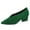 Green, variant on YDN Women Comfy Pointed Closed Toe V Cut Pumps Slip On Chunky Low Heels Formal Wear Outfit Work Shoes Size 10.5 Dark Red