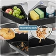 thumbnail image 3 of Cesta coladora de fregadero de acero inoxidable, cesta escurridora triangular para fregadero, colador de alimentos o estante de almacenamiento para cocina, baño, 3 of 5