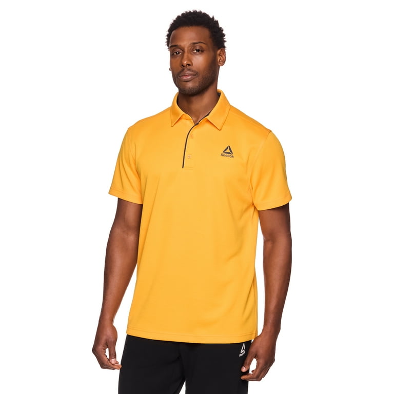 Reebok polo shirts yellow discount