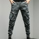 thumbnail image 1 of Puntoco Pantalones casuales largos para hombre Pantalones para hombre Pantalones deportivos casuales con bolsillos cargo y cordones Pantalones largos tipo lápiz, 1 of 5