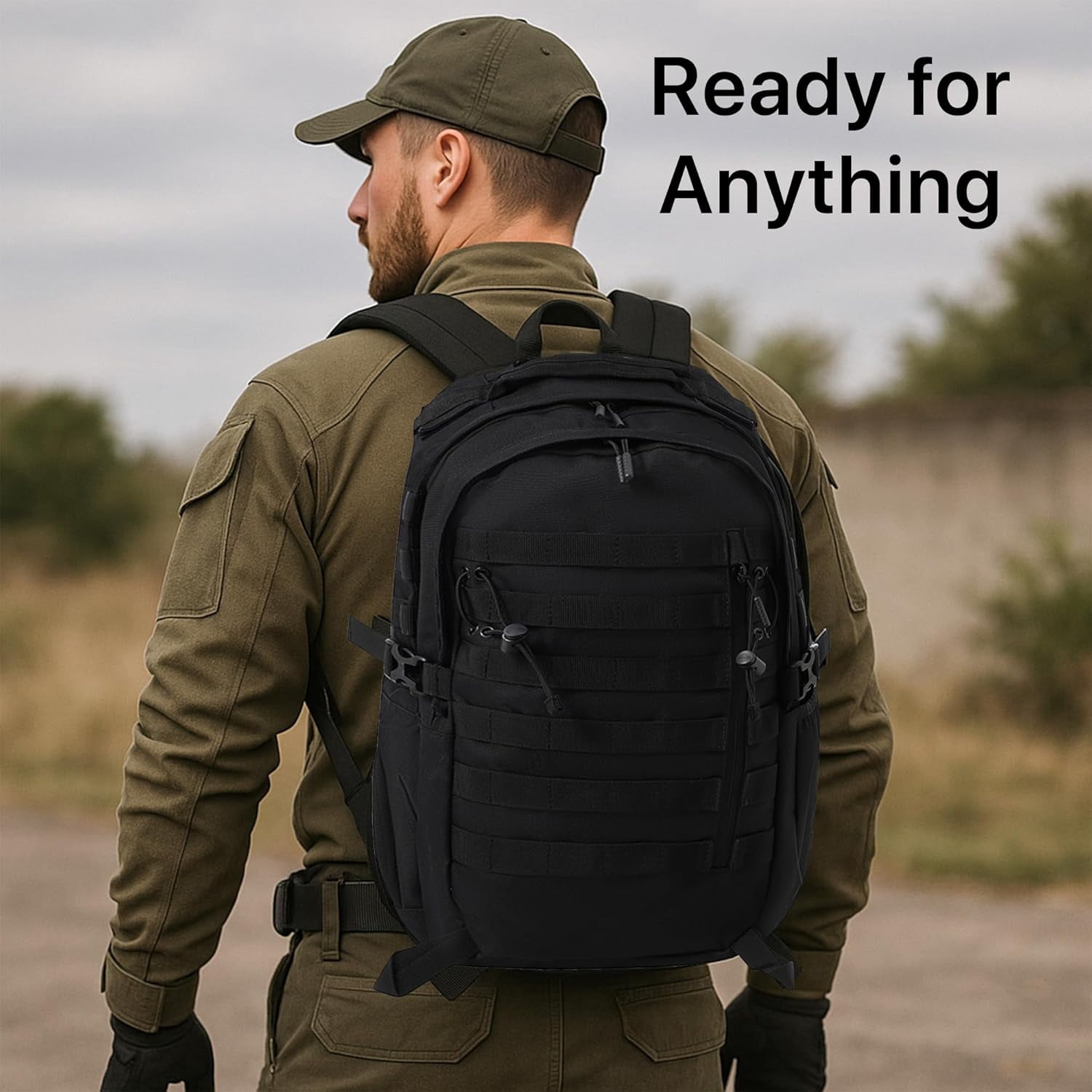 WESTEND 29L Hiking Backpack for Men – Backpack with MOLLE System, Heavy Duty Bug Out Bag for Outdoor Activity