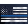 thumbnail image 2 of Thin Blue Line T-Shirt USA Flag Tee Navy, 2 of 4