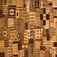 thumbnail image 1 of Ahgly Company Indoor Square Abstract Orange Contemporary Area Rugs, 7' Square, 1 of 1