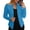 Blue, variant on Long Sleeves Solid Color Slim Fit Women Blazer Office Work Notched Collar Open Stitch Cardigan Blazer Outerwear