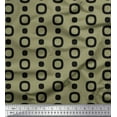 thumbnail image 1 of Soimoi Green Poly Georgette Fabric Square Geometric Print Sewing Fabric Yard 52 Inch Wide, 1 of 3