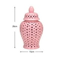 thumbnail image 4 of CoudarTitie Sculpture Figurine Artwork Collectible Ornament Statue for Desk Decoration Living Room Furniture Home Decor Ceramic Porcelain Decorative Jar Vase with Lid Floral Arrangement, 4 of 8