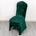 thumbnail image 3 of Efavormart Hunter Emerald Green Crushed Velvet Spandex Stretch Banquet Chair Cover With Foot Pockets, Fitted Wedding Chair Cover - 190 GSM, 3 of 5