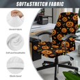 thumbnail image 6 of Renewold Pumpkin Moon Star Office Chair Cover Decorative Rotating Chair Slipcover Stretch Soft Chair Protector Cover for Desk Computer Chair Halloween Home Decoration, L, 6 of 7