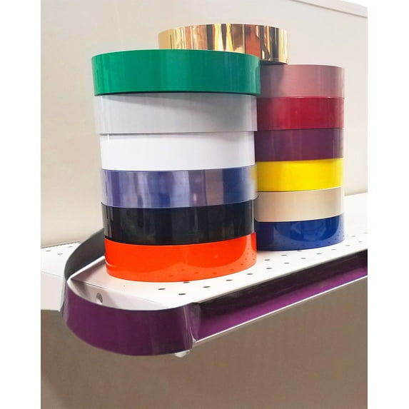 Decorative Gondola Shelving Vinyl Insert for Ticket Channel 130' x 1.25", 5 Pack, Wineberry