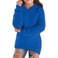 thumbnail image 2 of UACY Teen Girls Fuzzy Hoodies Cute Sherpa Plush Pullover Hooded Sweatshirts Kids Plain Soft Fleece Winter Sweater Outwear (Dark Blue, 9-10 Years), 2 of 5