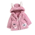 thumbnail image 2 of Hicidod Girls Fleece Jacke Cute Soft Hooded Fall Winter Coat Furry Faux Fur Warm Jacket Windproof Fashion Snowsuit Outwear, 2 of 4