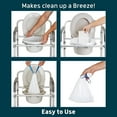 thumbnail image 3 of Lunderg Doublures de Commode avec Coussinets Absorbants - Paquet Économique Qualité Médicale 75 Unités Ajustement Universel - Doublures et Coussinets Jetables pour Chevet de Chaise de Commode pour Adultes, Sacs de Toilette Portatifs et de Camping, 3 of 6