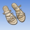 thumbnail image 5 of YgkuHd Women's Summer Slippers,Women's Fashionable Casual Versatile Trendy Flat Decorative Sparkly Plus-Size Shoes Spring/Summer Comfortable Slippers for Summer Season, Daily Wear, 5 of 8