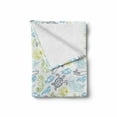 thumbnail image 2 of Under the Sea Soft Flannel Fleece Blanket, Illustration of Various Sea Creatures Drawn by Hand Maritime Items, Cozy Plush for Indoor and Outdoor Use, 70" x 90", White and Multicolor, by Ambesonne, 2 of 6